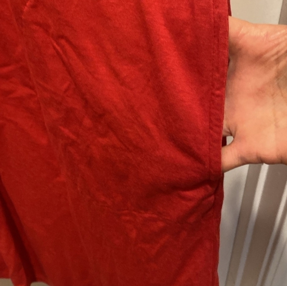 J. Jill Women's Modal Cotton Red Button Up Midi Dress Size Small - Picture 4 of 7